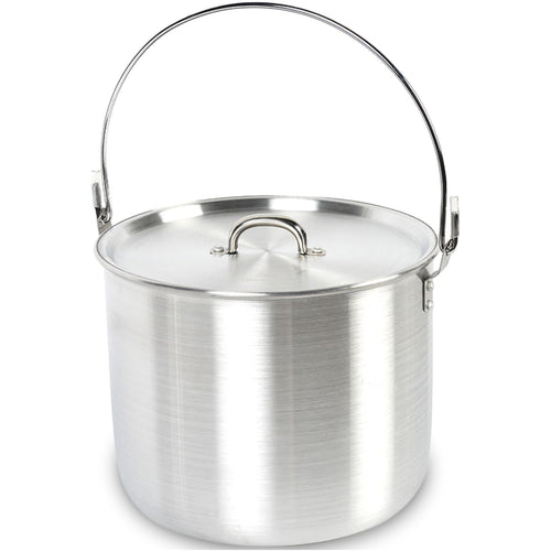 AceCamp Camping Pot for Gas Stove Made of Aluminium with Handle and Lid [4L] - Camping Pots for Gas Cookers, Grills and Fire - C