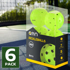 A11N S40 Outdoor Pickleball Balls- Usapa Approved, 6-Pack, Neon Green