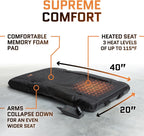 Heated Stadium Seats For Bleachers With Back Support Memory Foam - Usb Battery Included - Upgraded 3 Levels Of Heat - Foldable C