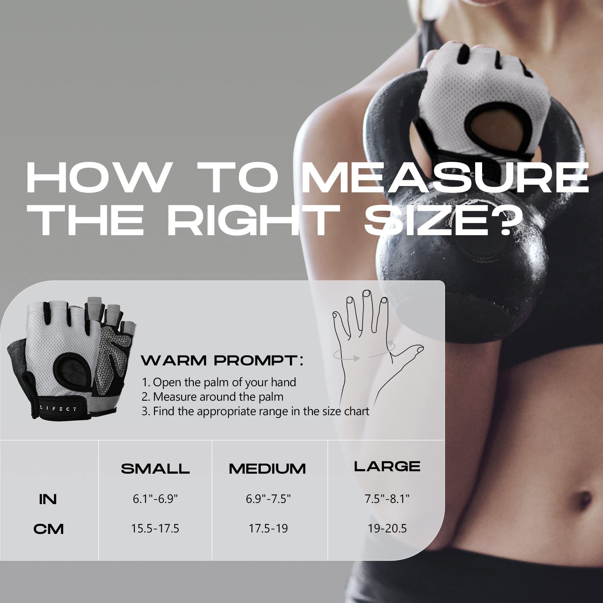 Lifect Essential Breathable Workout Gloves, Weight Lifting Fingerless Gym Exercise Gloves With Curved Open Back, For Powerliftin