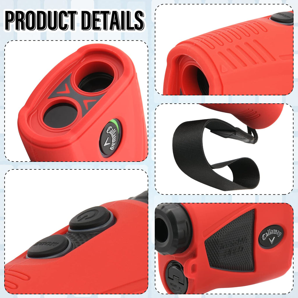 Xxerciz Silicone Case For Callaway 300 Pro Laser Golf Rangefinder, Protective Carry Case With Wrist Lanyard, Golf Rangefinder Ac