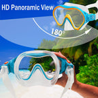 Kids Snorkeling Gear Dry Snorkel Hhao Sport Kids Snorkel Set Junior Anti Fog 180       Panoramic View, Swim Goggles With Nose Co