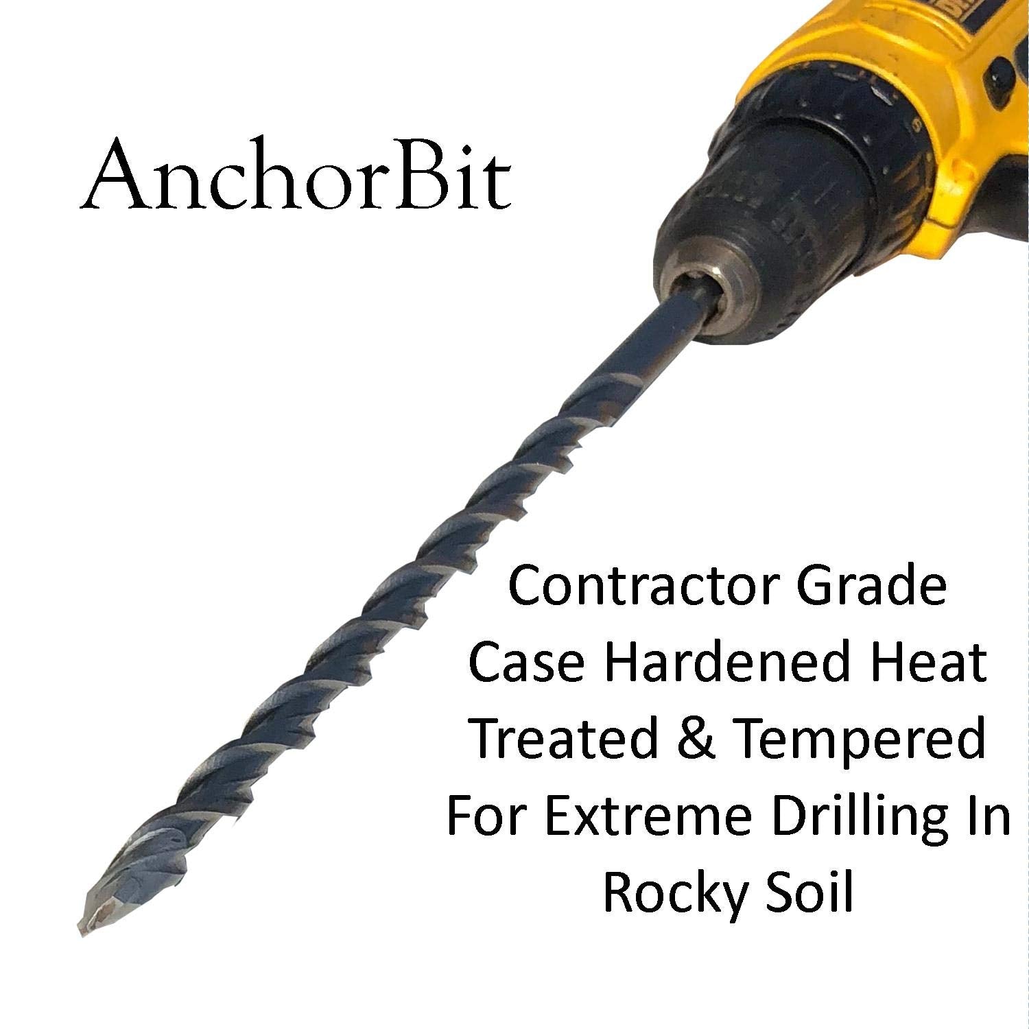 Keyfit Tools Anchorbit Pilot Hole Driver For Screw In Tent Stakes & Ground Anchors Rebar Steel J Hook Designed For Tough Soils H