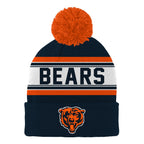 Outerstuff Nfl Kids 4-7 Official Primary Logo Sport Knit Cold Weather Cuffed Pom Beanie Hat (Us, Alpha, One Size, Chicago Bears)