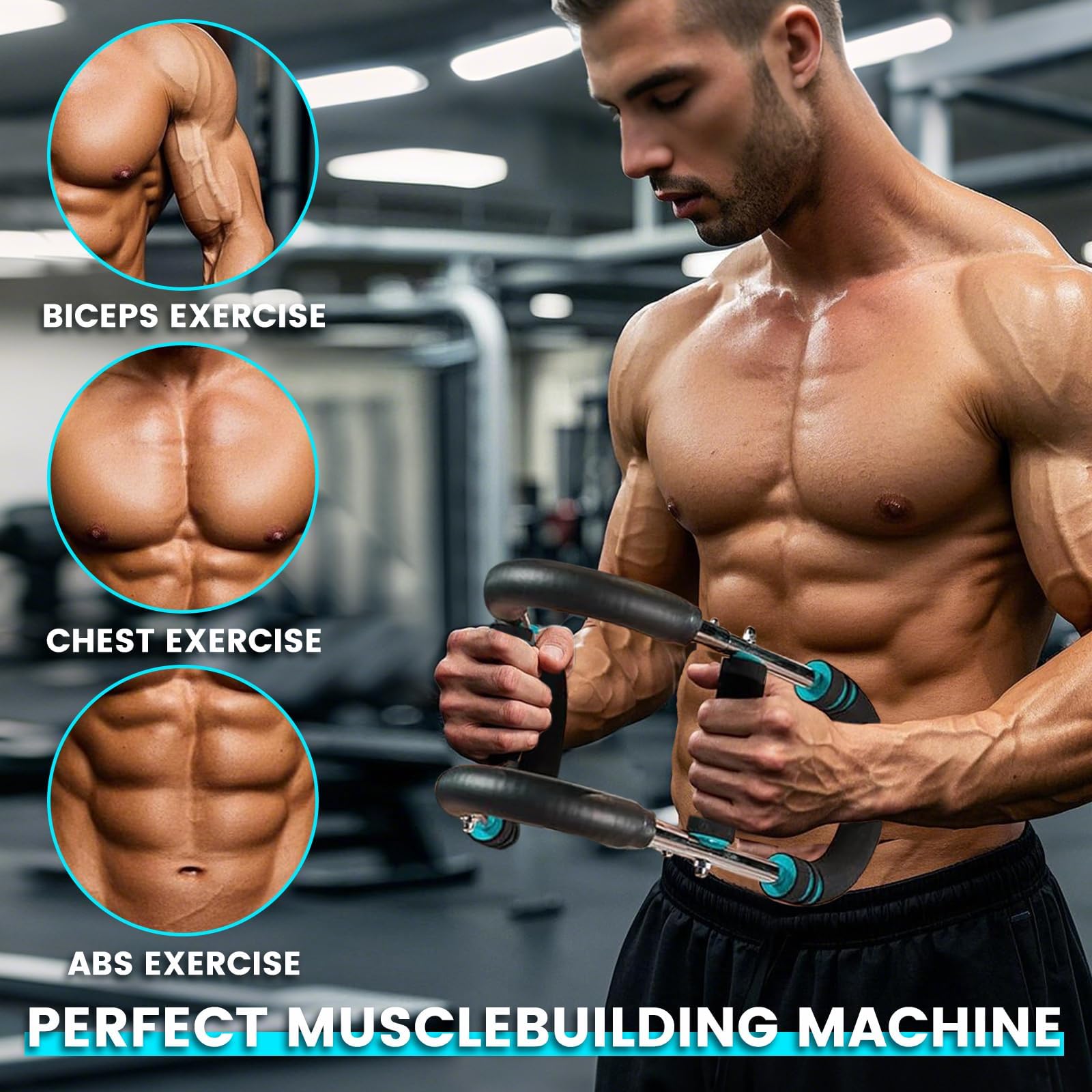 Twister Arm Trainer for Men - Adjustable Chest Workout Equipment for Home Gym, Muscle Builder & Strength Training for Arms, Ches