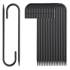 Mswy Rebar Stakes 12 Inch 20 Pack J Hook Ground Stakes Heavy Duty Chain Link Fence Stakes Galvanized Anchors Metal Tent Stakes F