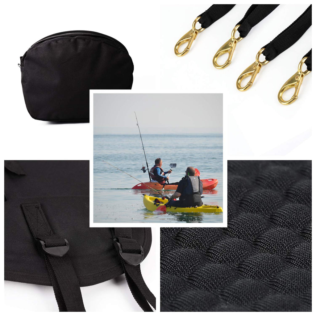 Leader Accessories Black/Gray Deluxe Kayak Seat Sup Seat Canoe Seat Boat Seat(Black/Gray)