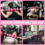 G4Free 7Pcs Barbell Pad Set For Squat, Hip Thrusts, Lunges Standard Olympic Bars With 2 Gym Ankle Safety Straps, 3 Hip Resistanc