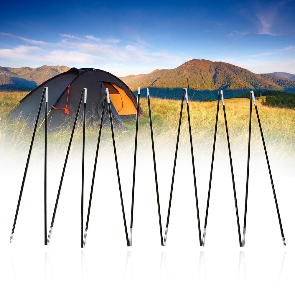 2 Sets 7 Sections Outdoor Camping Fiber Glass Rod Doubletent
