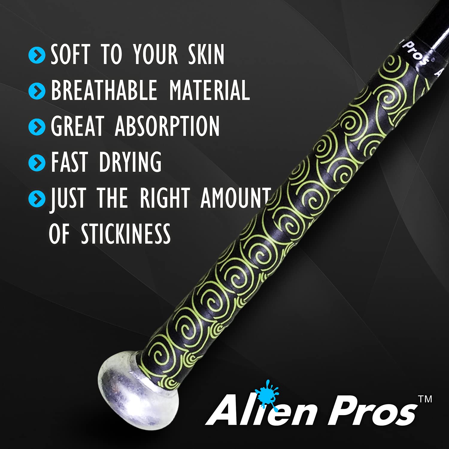 Alien Pros Bat Grip Tape For Baseball 0.5 Mm (2 Pack, Magic) - Precut And Pro Quality Bat Tape - Wrap Your Bat For An Epic Home