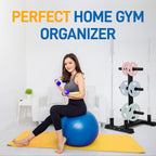SereneLife 6-Pegs Olympic Weight Plate Rack & 4 Barbells - 800 Pounds Capacity, Heavy Duty Gym Organizer, Scratch Resistant Fram