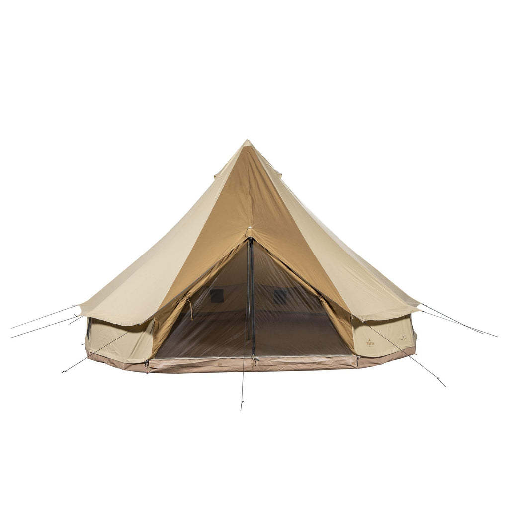 Teton Sports Sierra 16 Canvas Bell Tent; Waterproof 12 Person Family Camping Tent, Brown
