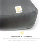 Sunshine Yoga Extra Firm Large Yoga Bolster, 24'' X 12'' X 6'' Restorative Yoga Pillow With Removable Cinched Cover, Rectangular