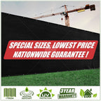 Colourtree Customized Size Fence Screen Privacy Screen Black 6 X 24 - Commercial Grade 170 Gsm - Heavy Duty - 3 Years Warranty -