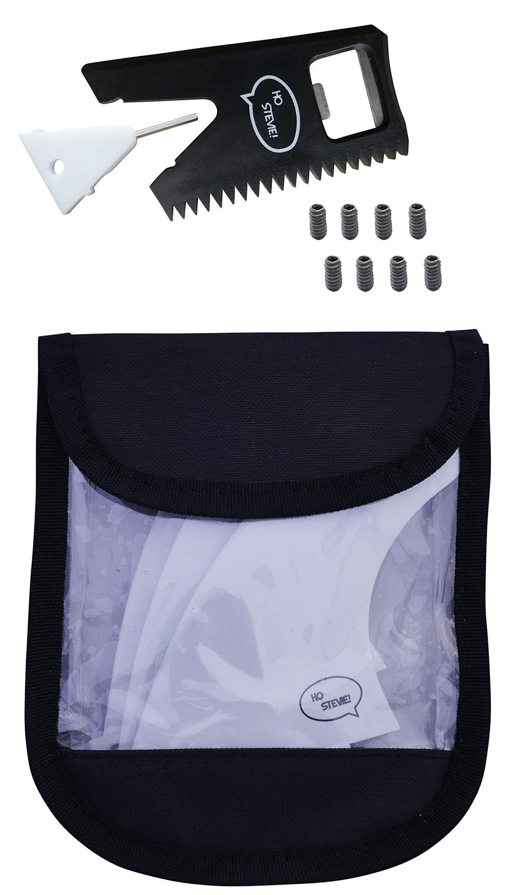 Ho Stevie! Frp Quad (4) Surfboard Fins - Stronger Than Regular Nylon Fins - Includes Fin Bag, Screws, Wax Comb And Fin Key (Whit