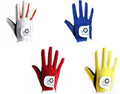 FINGER TEN Junior Kids Dura Feel White Blue Red Yellow Golf Gloves Extra Value 2 Pack (X-Large(Age 9-10) Blue, Worn on Right Han