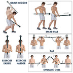 Yes4All Steel Mace Bell For Strength Training, Shoulder, Grips & Forearms Workouts - 5 Pounds