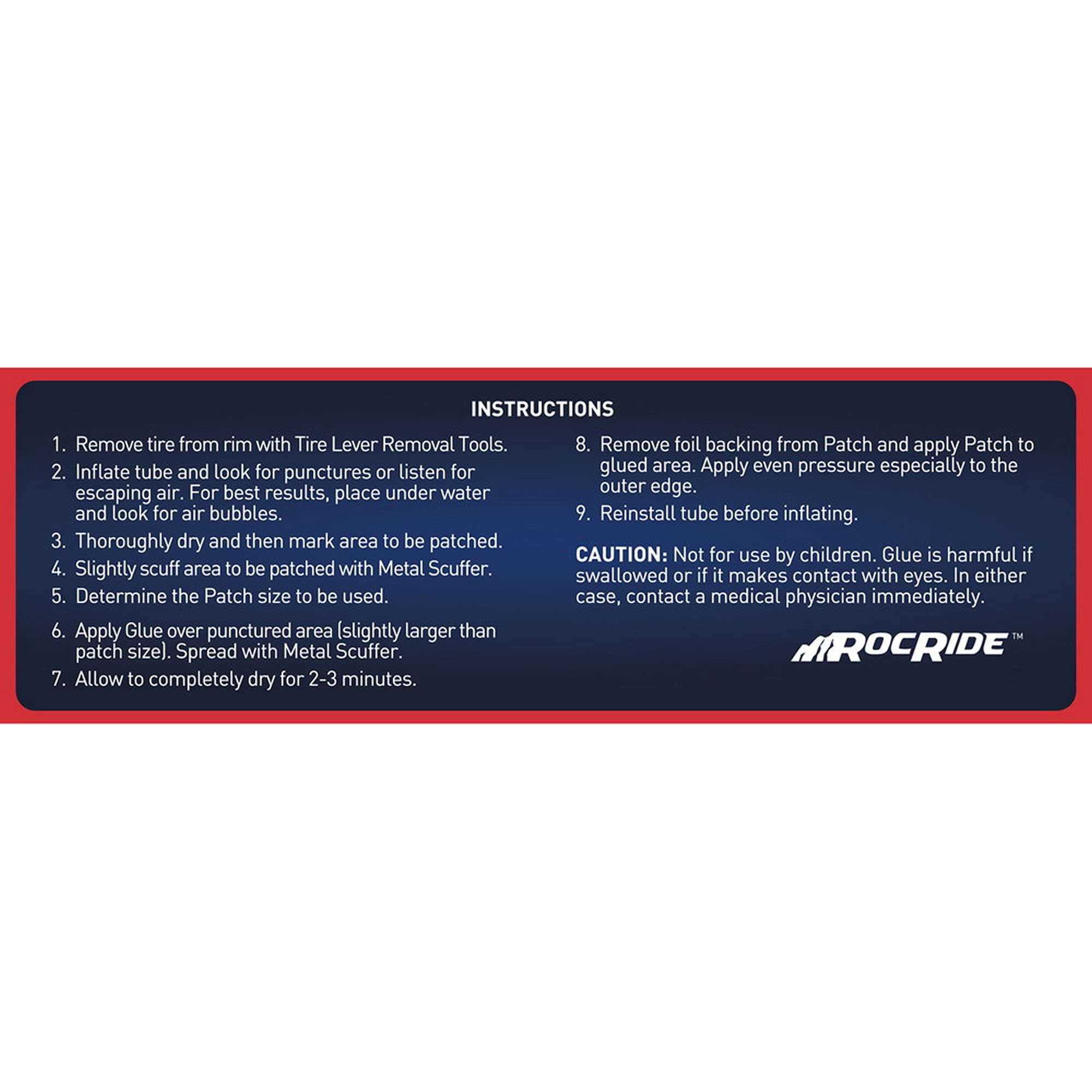 Rocride 16-Pc Inner Tube Patch Bicycle Repair Kit. Also For Inflatable Dinghies, Atvs, Bmx And Motorcycles.