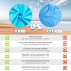 Bydoll Beach Blanket Waterproof Sandproof 10'  9' 1-8 Adults Oversized Lightweight Large Picnic Mat Waterproof Sandproof Blanket