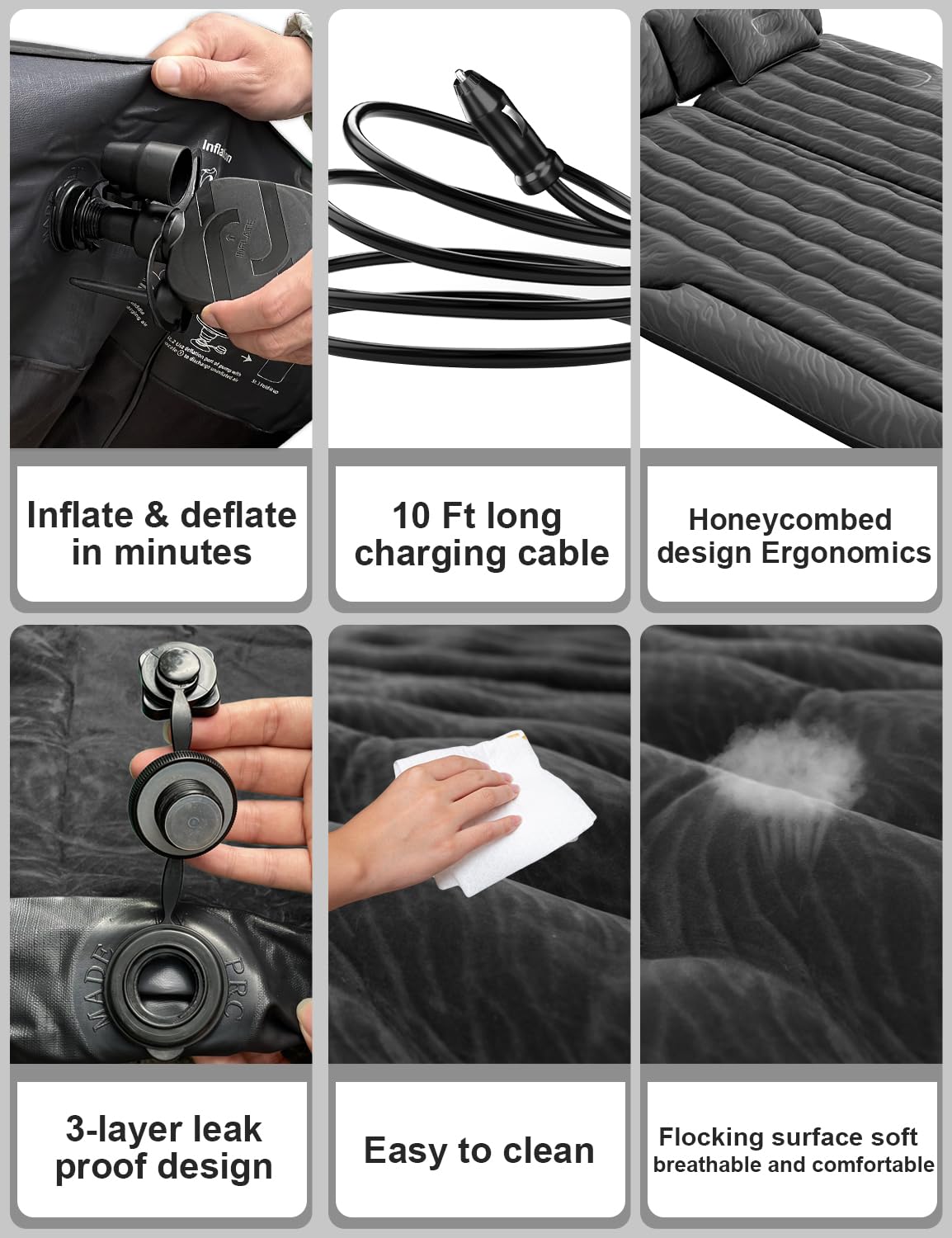Umbrauto Suv Air Mattress For Car Camping, Back Trunk Sleeping Airbed With Pump For 4Runner, Outback, Forester, Cherokee, Rav4,