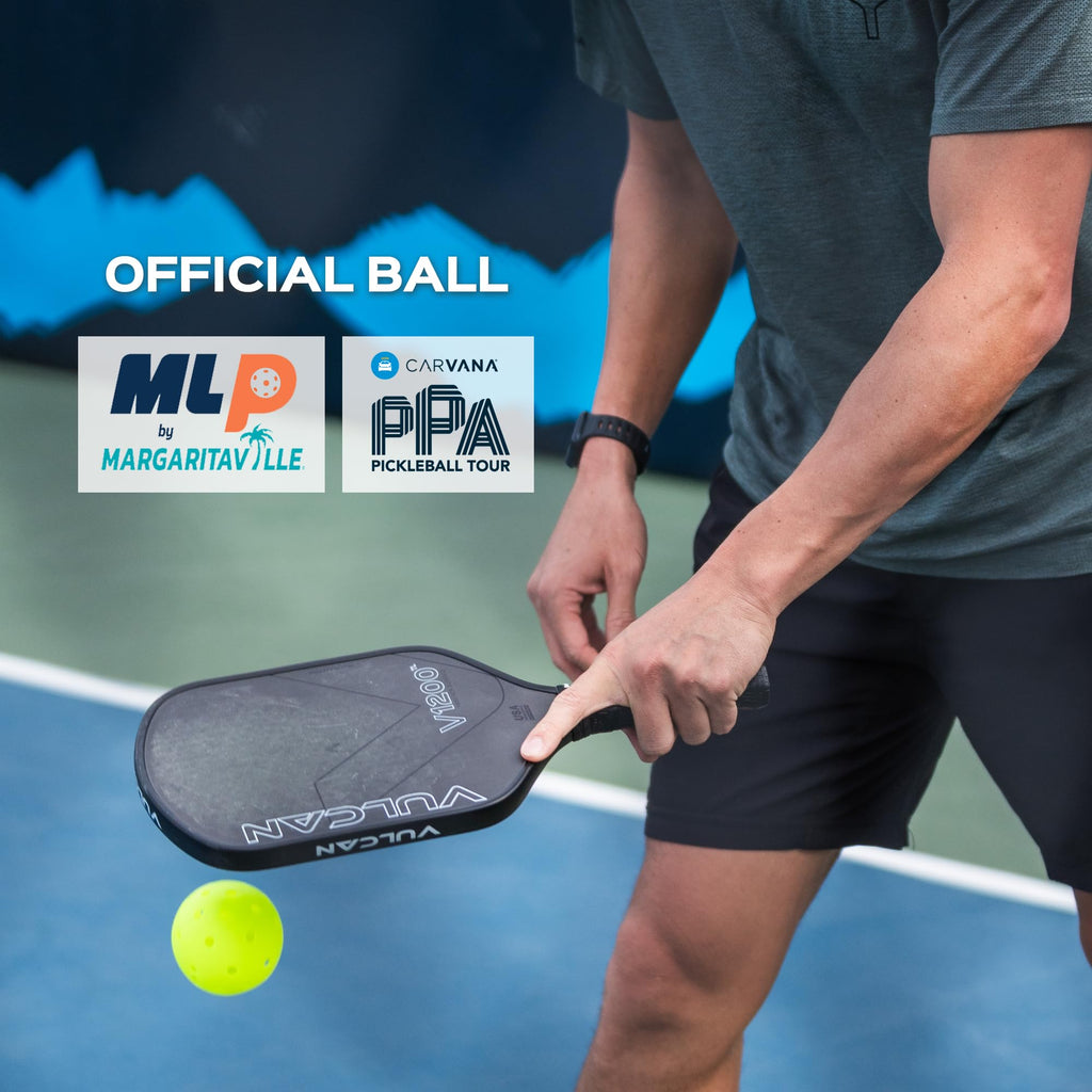 Vulcan | Vpro Flight Outdoor Pickleball | Official Ball Of The Ppa Tour & Mlp | Hi-Vis Yellow | 12 Pack