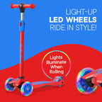 Dribbl 3-Wheel Kids Scooter - Lean-to-Steer Technology, Adjustable Height Handlebar, Anti-Slip Deck, Scooter for Boys & Girls Ag