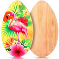 WinnerWhy Skim Board with High Gloss Coat Wooden Skimboard Lightweight Wood Body for Beach Beginners, Teenagers, and Adults(Flam