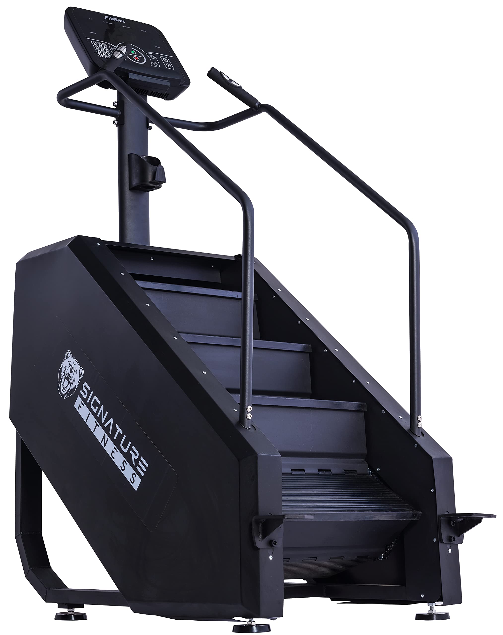 Signature Fitness Home Gym Equipment Continuous Climber Stair Stepper with Electronic Display, Water Bottle Holder, and Reading 