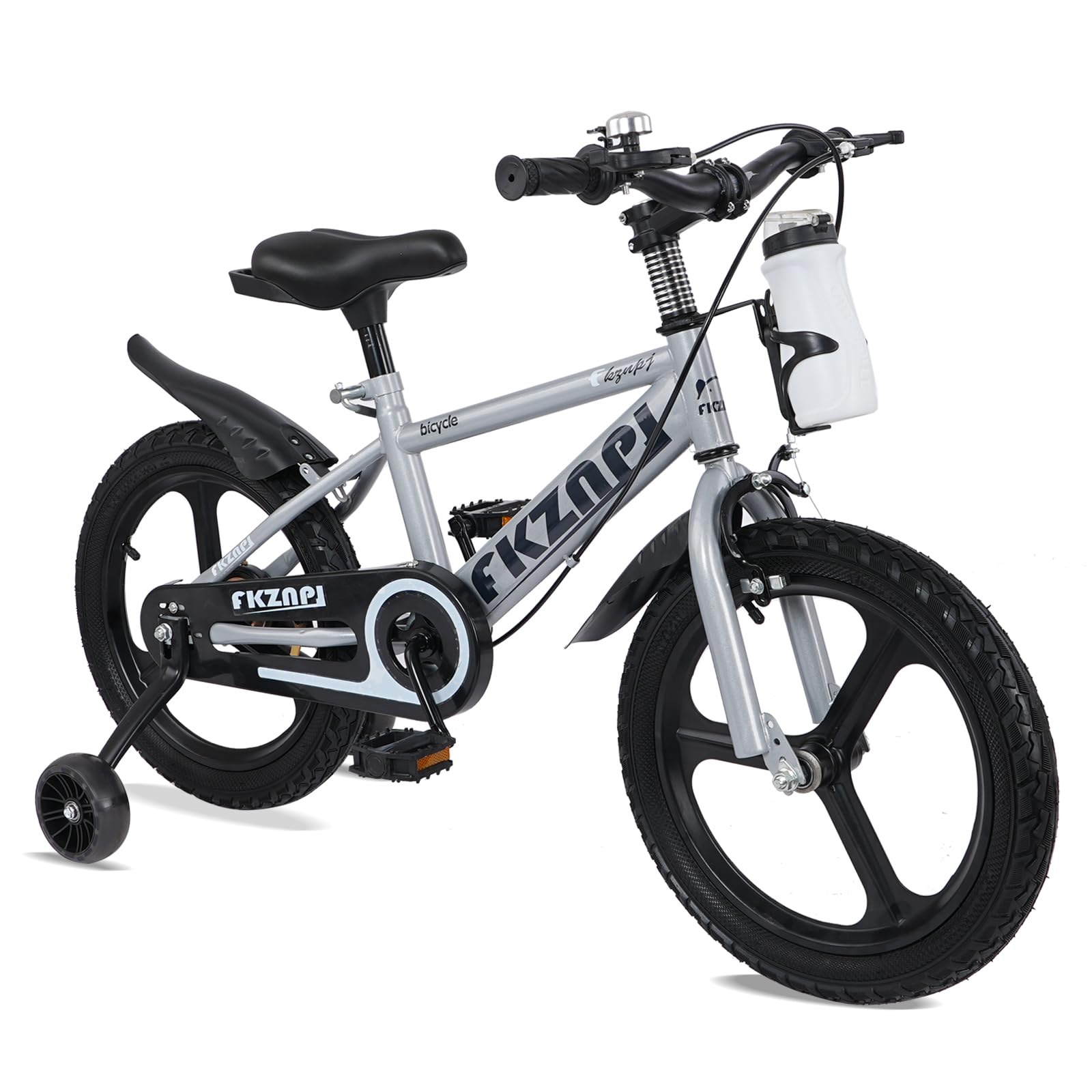 MCFANSHOU 18 inch Girls Bike with Night Glow Training Wheels, Aluminum Alloy Wheel hub,Kettle, Adjustable Seats,This Kids Bike i