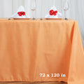 Tableclothsfactory Orange 72X120 Polyester Rectangle Tablecloths