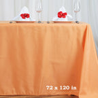 Tableclothsfactory Orange 72X120 Polyester Rectangle Tablecloths
