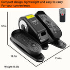 Dqgm Motorized Under Desk Elliptical Pedal Exerciser - Compact Seated Leg & Foot Trainer With Remote Control - Quiet Electric Ex
