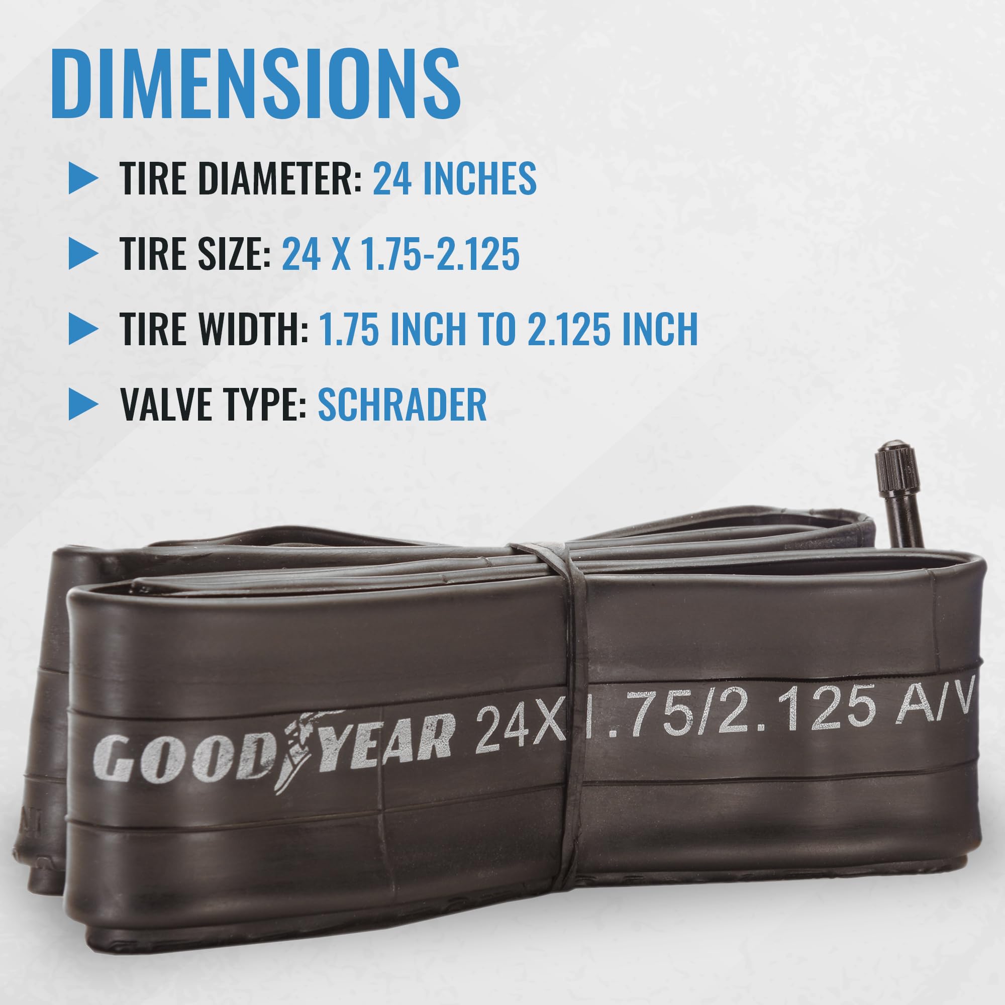 Goodyear Bicycle Tube, 24 X 1.75/2.125