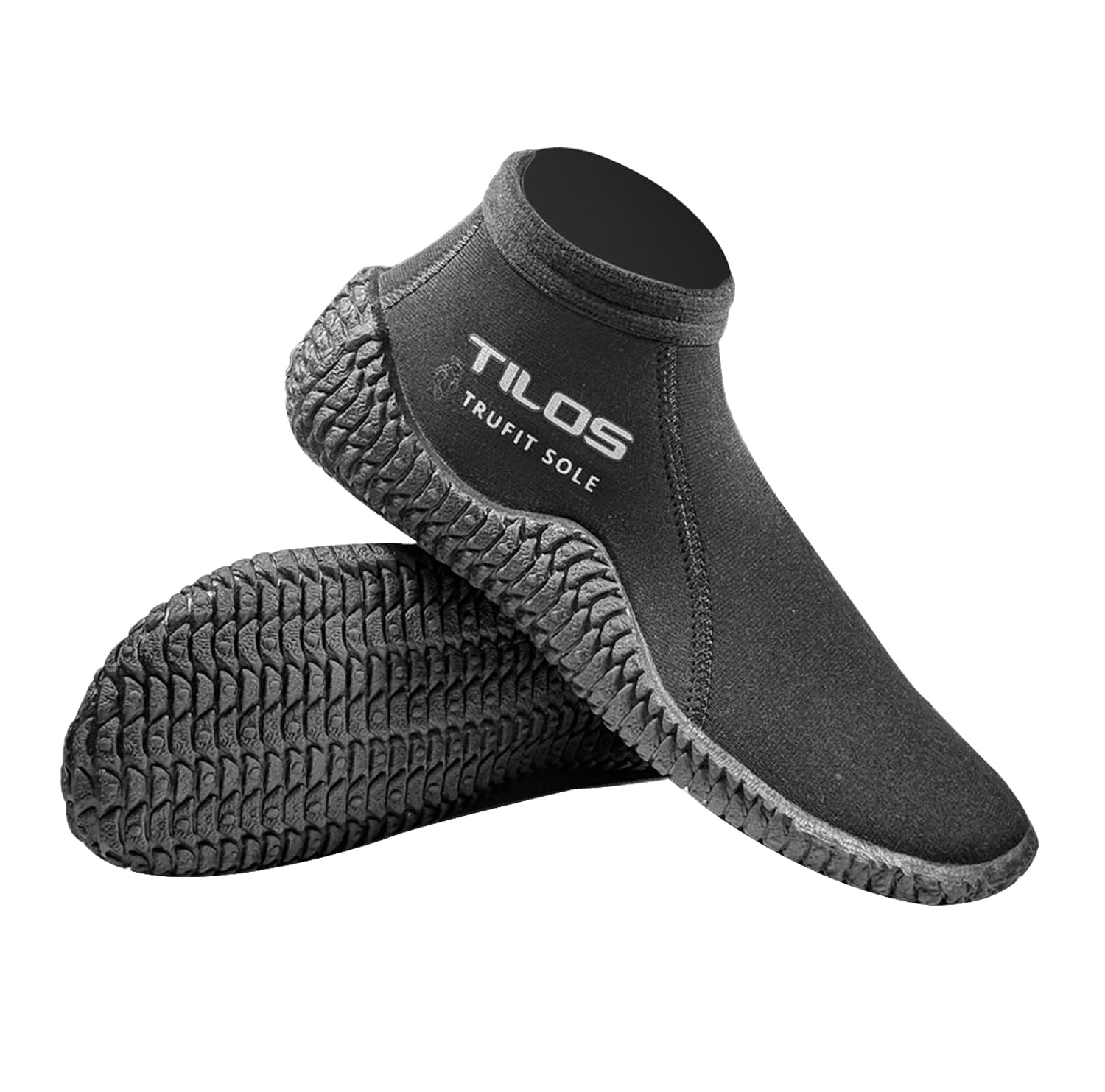 Tilos TruFit Dive Boots - Ergonomic Scuba Booties, 3mm Short Beach Boot, Mens 11 / Womens 12
