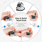 Ktrio Metal Handheld Tally Counter 4-Digit Number Count Clicker Counter, Hand Mechanical Counters Clickers Pitch Counter For Coa