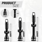 Hakula Matata Tubeless Presta Valve Stem 60 Mm, Super Light Alloy Tubeless Tire Valve Stems With Caps Integrated Core Removal To