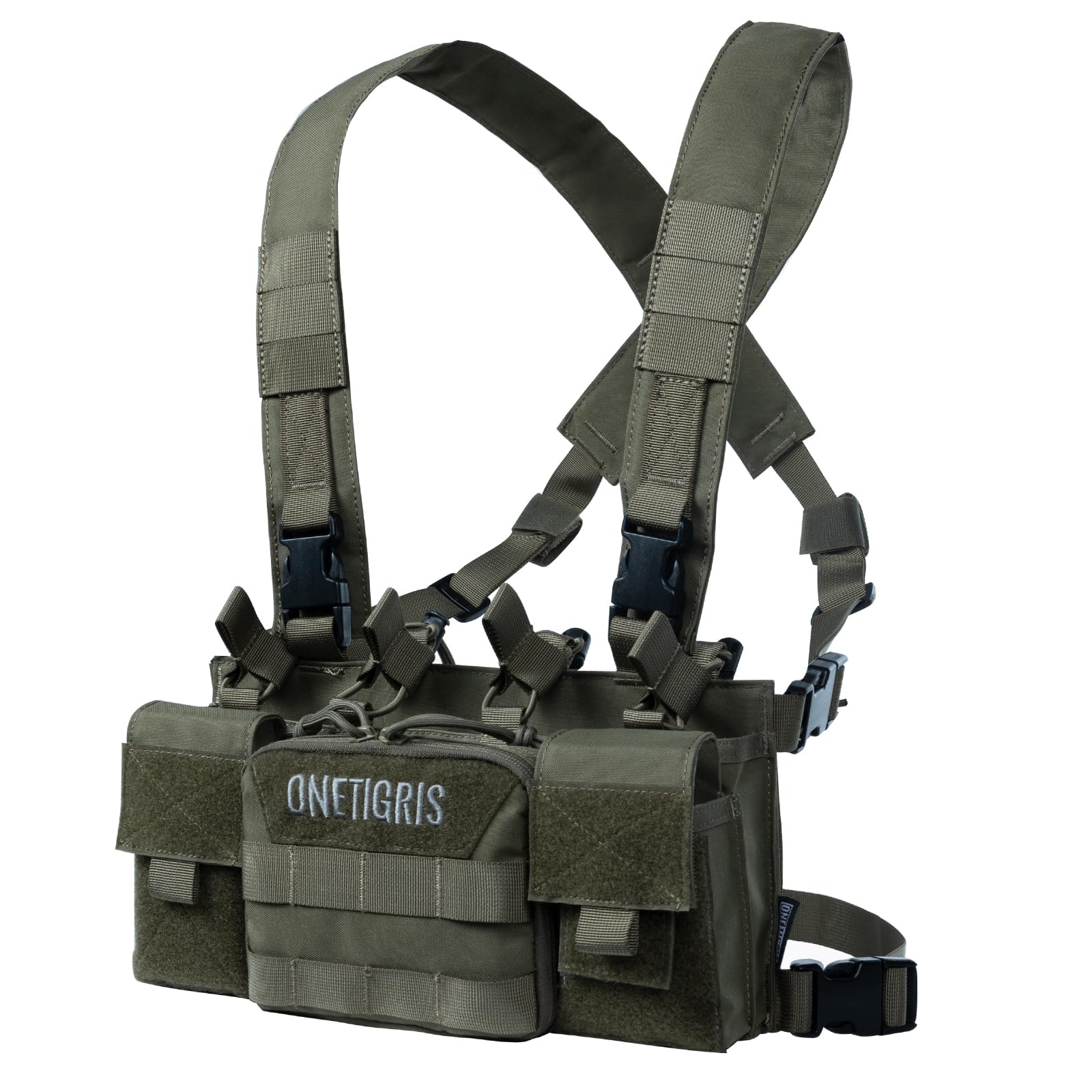 Onetigris Chest Rig, Molle Chest Rigs Tactical Chest Rig Dangler Pouch Utility Admin Pouch Ifak Medical Organizer Edc For Outdoo