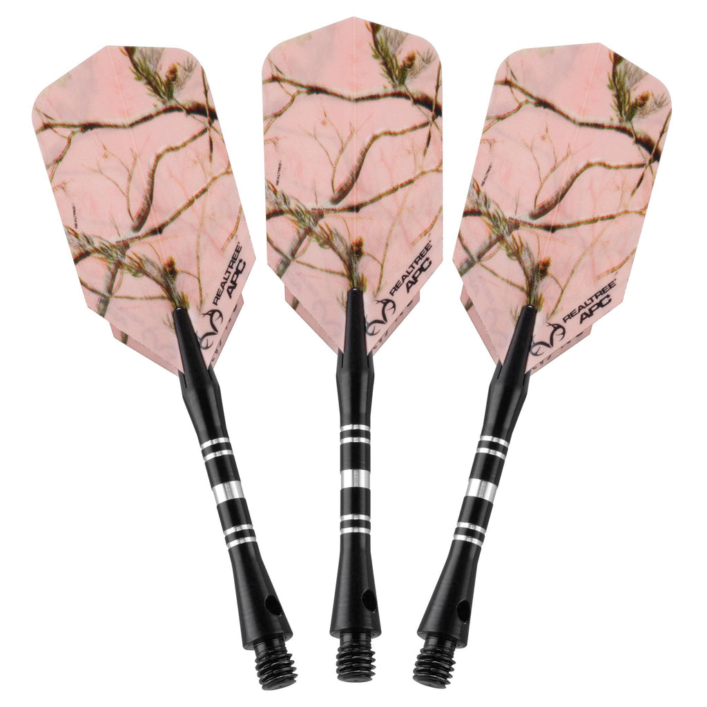 Fat Cat Realtree Apc Pink Camo Soft Tip Darts With Storage/Travel Case, 16 Grams