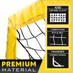 Runbow 6X4 Ft Portable Kids Soccer Goal For Backyard Practice Soccer Net With Carry Bag (6X4 Ft, Yellow, 1 Pack)