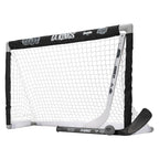 Franklin Sports Nhl La Kings Mini Hockey Set - Kids Indoor Knee Hockey Goal, Ball, + 2 Mini Hockey Stick Combo Set - Youth Nhl T