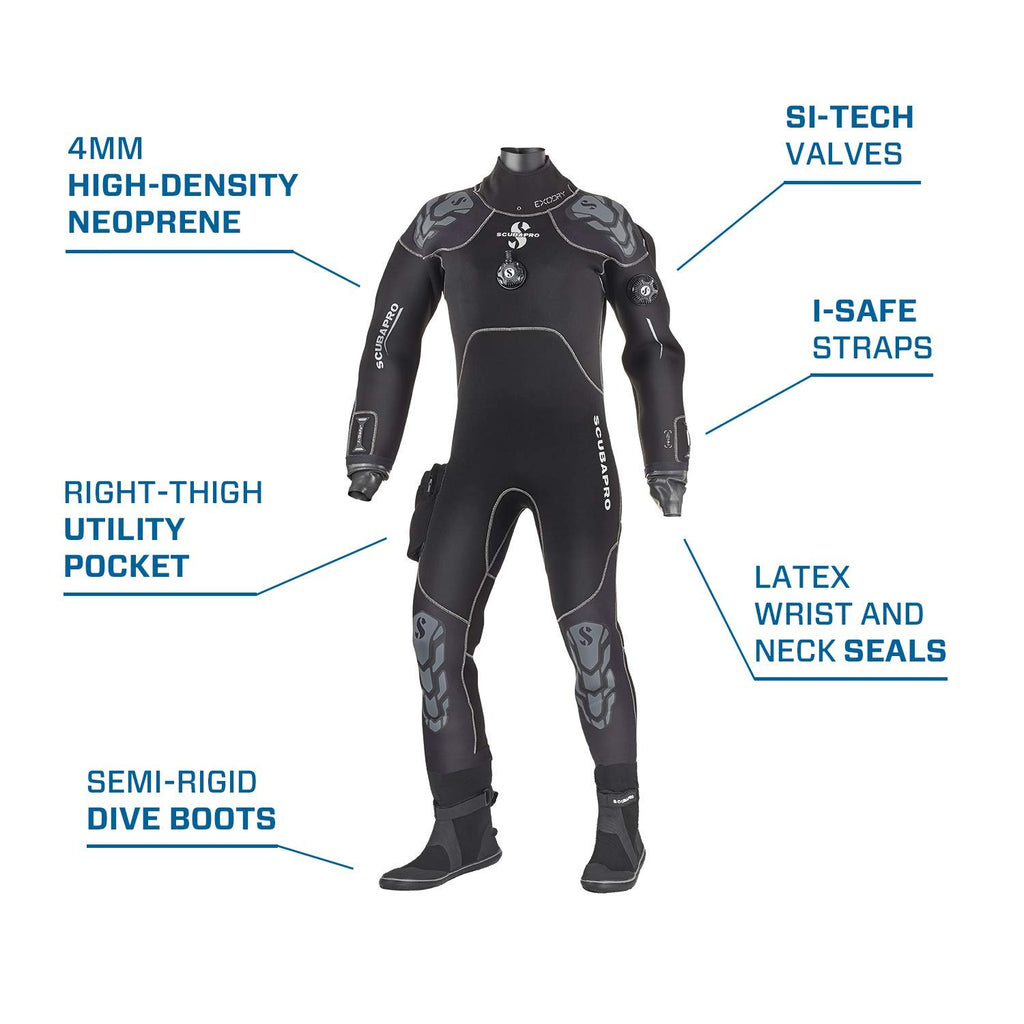 Scubapro Exodry 4Mm Mens Wetsuit (Small)