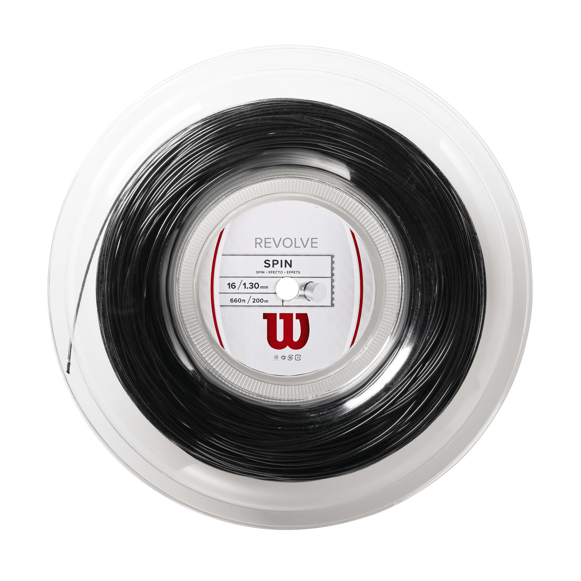 Wilson Revolve 16 Tennis String - 200M Reel, Black