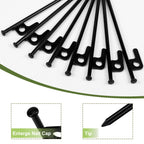 Rinvee 12 Pack Tent Stakes Heavy Duty Forged Steel Camping Stakes For Ground Outdoor Decorations Canopy