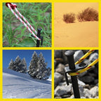 Clarmonde 12-Inch Tent Stakes & Tent Hammer, Heavy Duty Camping Stakes, Forged Steel Tent Pegs Unbreakable And Inflexible, Avail