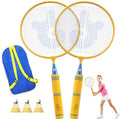 Kids Badminton Rackets Set with Soft Grip, Oversize & Lightweight Shuttlecocks Racquet with Carry Bag for Children Youth, 2 Play