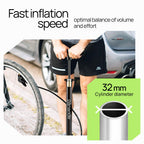 Bike Pump with Gauge - Floor Bike Pumps for Road & Mountain Bikes, Presta & Schrader Valve, 160 PSI, 2-Inch Dial, Includes Needl