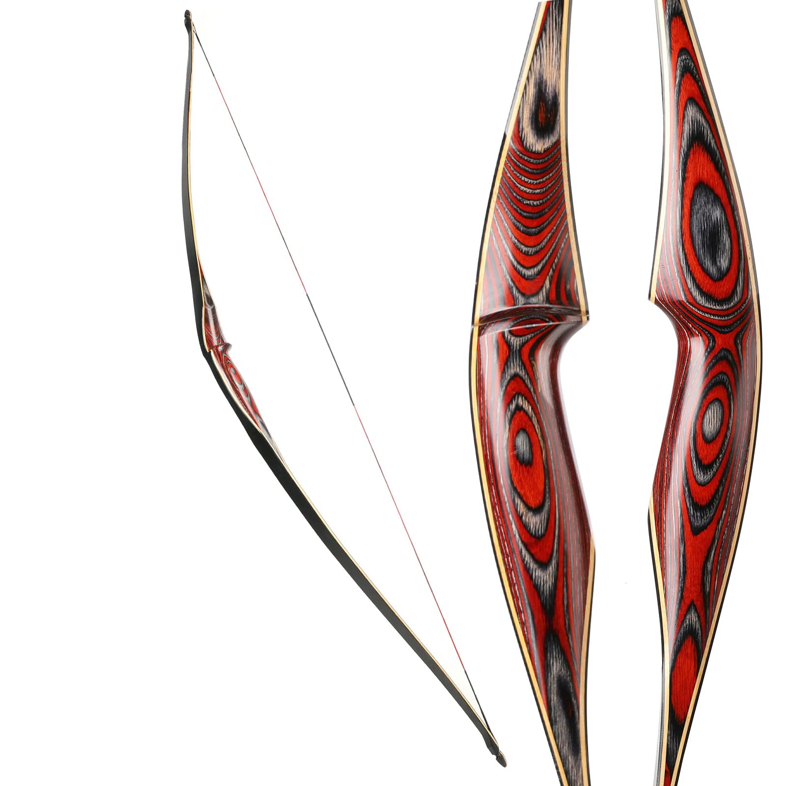 Kainokai 58 Laminated Recurve Bow,Amercian Hunting Bow Archery Bow 20-60Lbs (30Lbs, Left Hand)