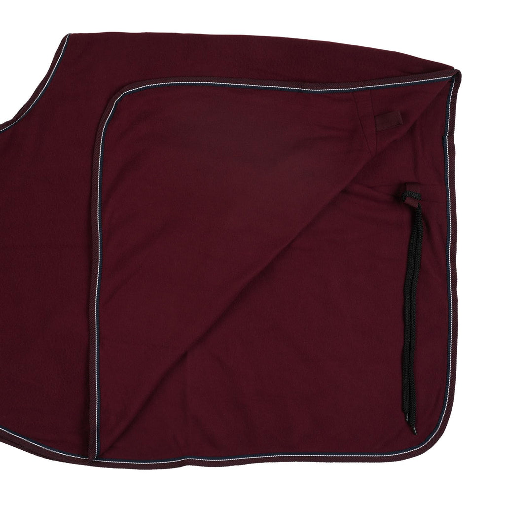 Horze Kiel Riding Blanket With Fleece - Dark Red - 81 In