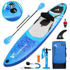 Freein Inflatable Stand Up Paddle Board ,Capacity 2-In-1 Sup/Kayak With Adjustable Seat ,Electric Pump Adapter ,Non-Slip Diamond