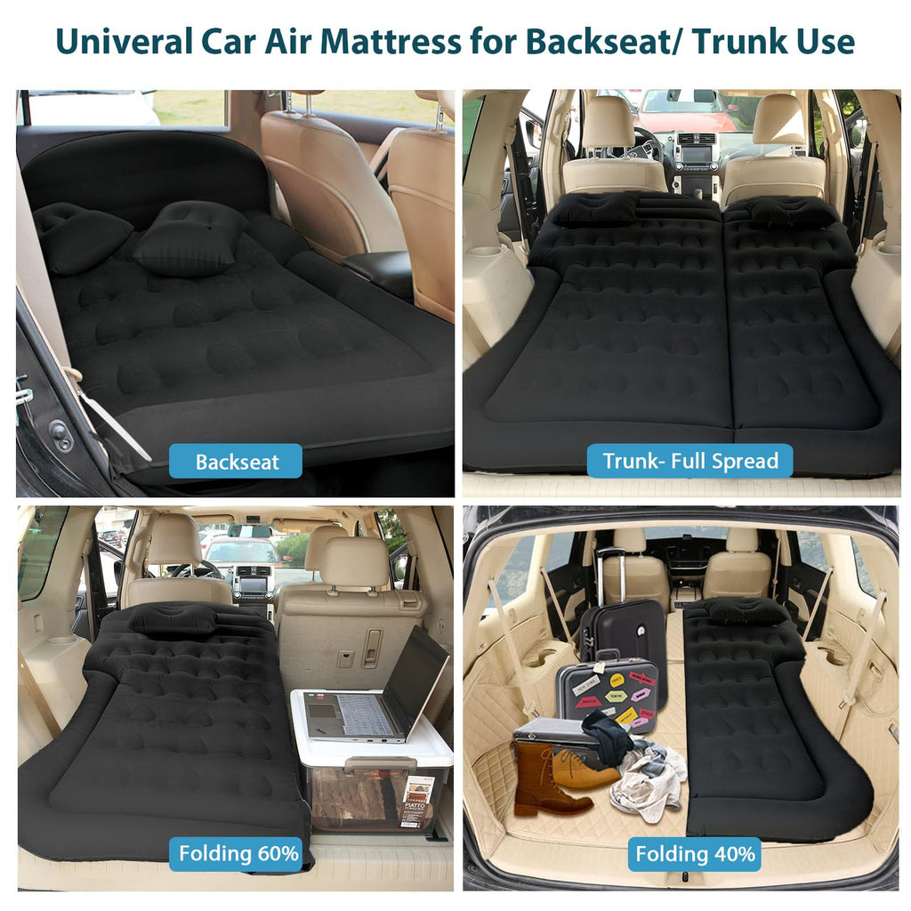 Iswees Car Bed Suv Air Mattress, Car Air Mattress With Electric Air Pump, 2 Inflatable Pillows And 2 Footrests For Back Seat, Si